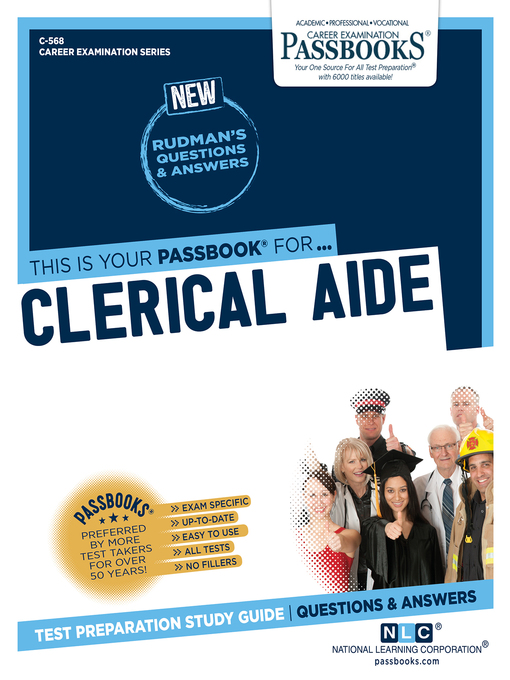 Book jacket for Clerical aide : Passbooks study guide
